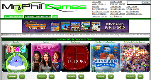 Screenshot of Mr. Phil Games Shoppe